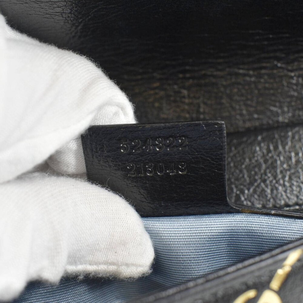 GUCCI  Thiara Medium Double Smooth Leather Satchel Bag White/Black 524822 - Picture 14 of 15